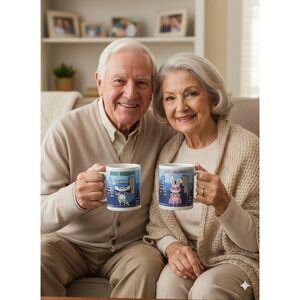 Best Grandpa And Best Grandma Mug Set Of 2 Super Heros